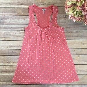 Splendid Pink Polka Dot Tank XSmall